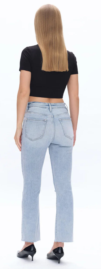 Bayeas High Rise Straight Raw Hem