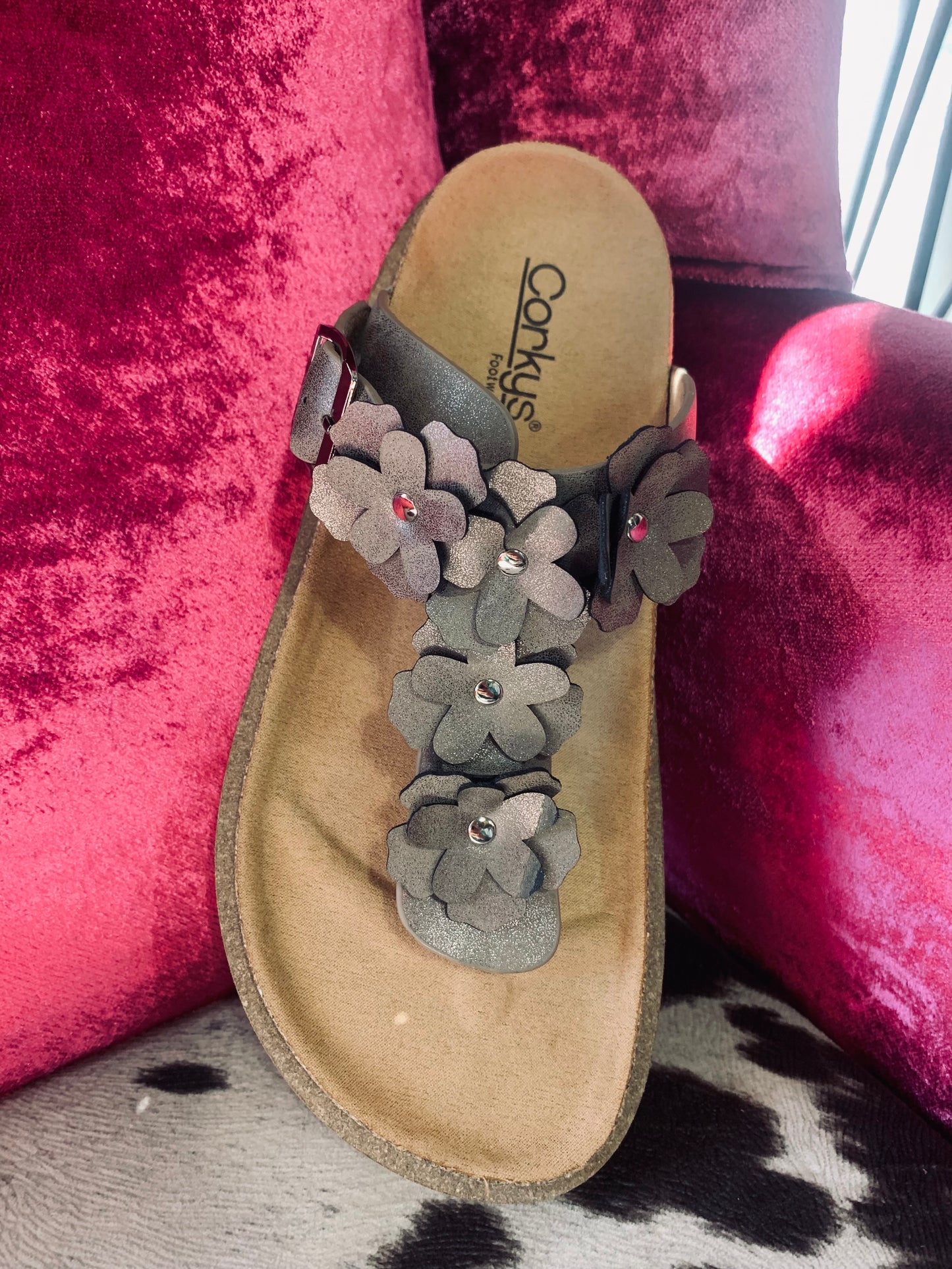 Corkys Bless Her Heart - pewter metallic