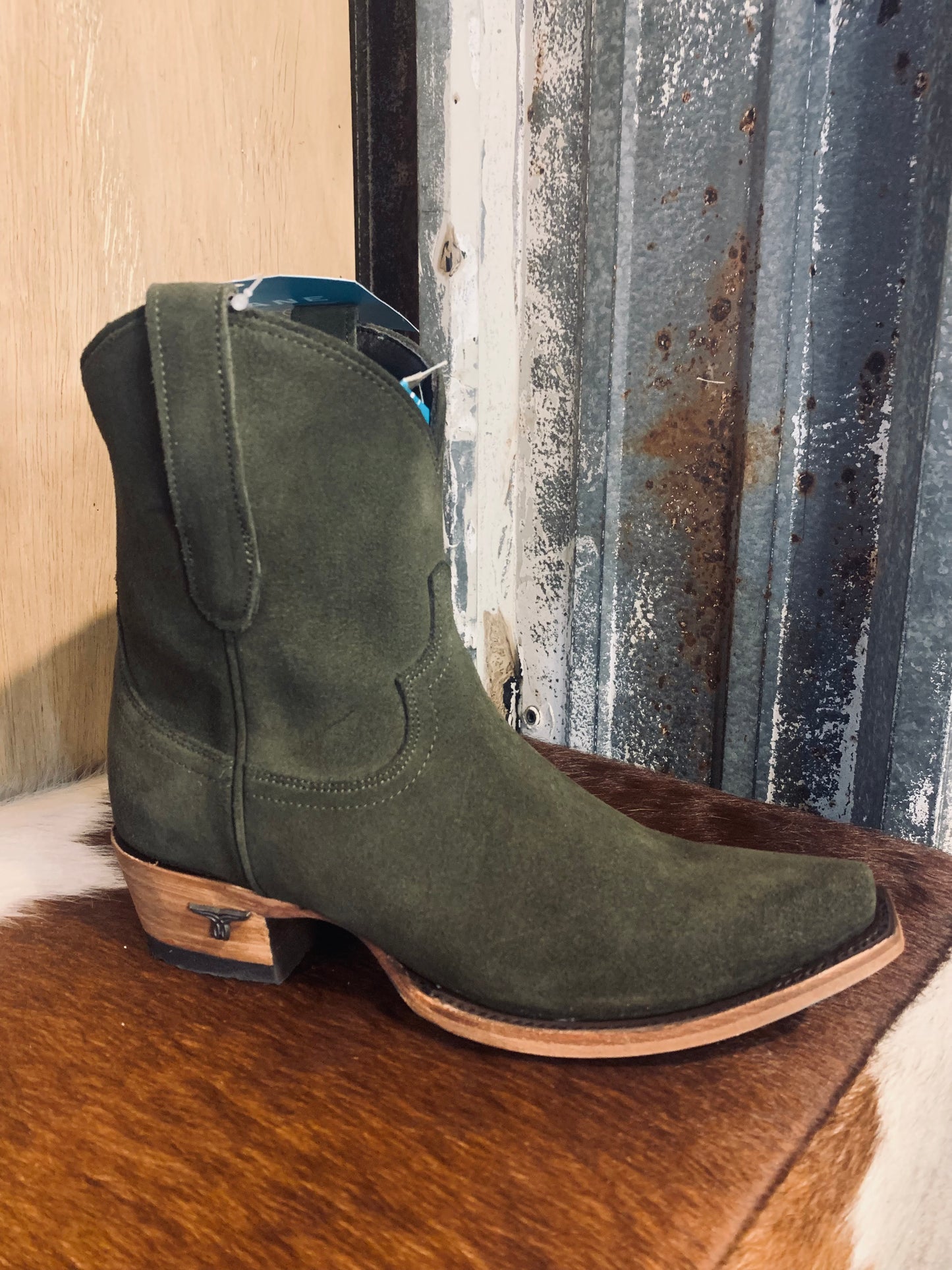 Lane Emma Jane bootie - olive suede