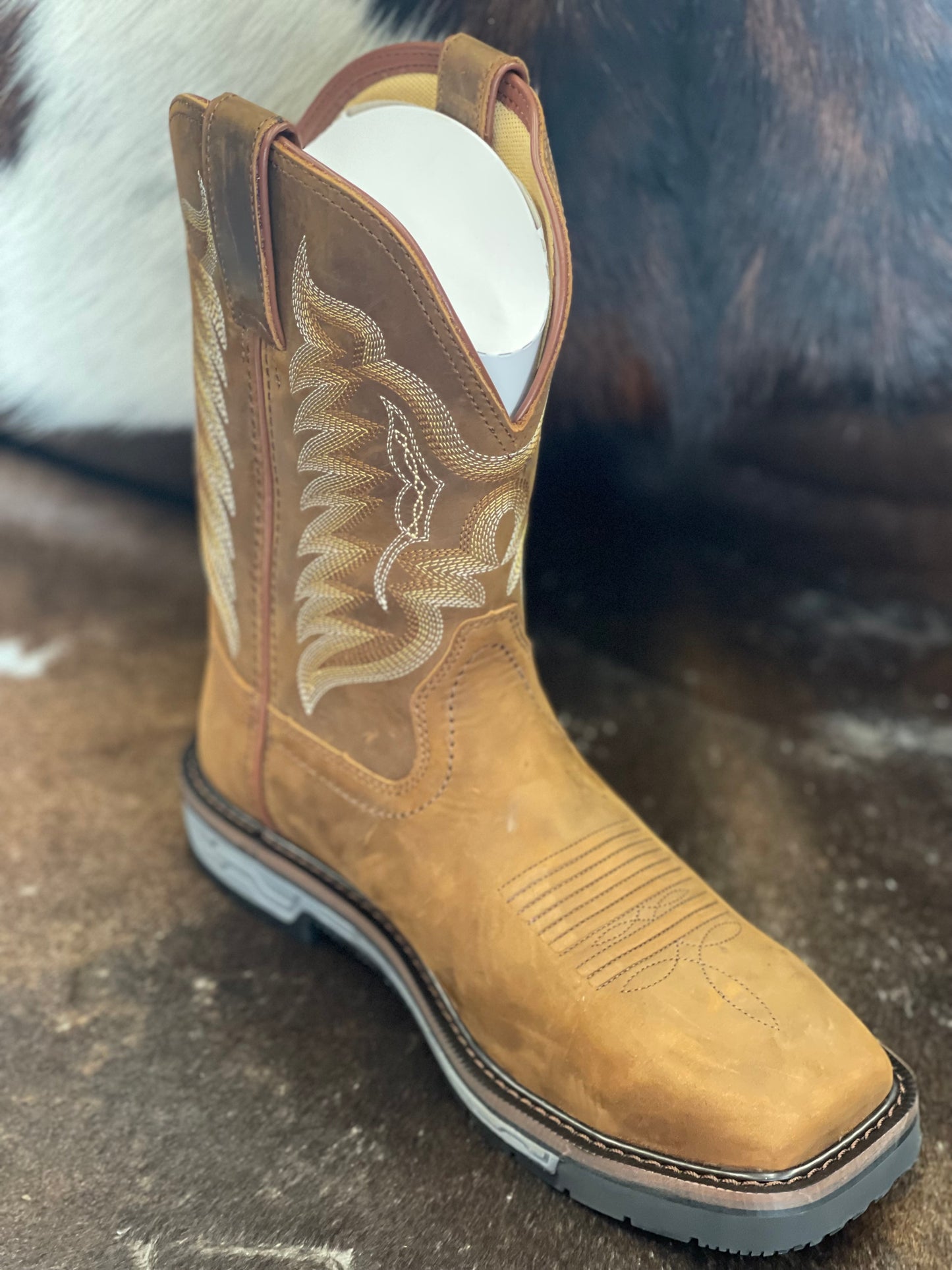 R.Watson Crazy Horse Square Steel Toe Boot