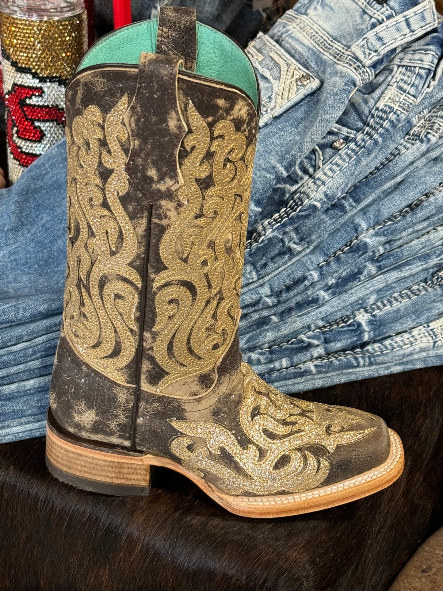 Corral Youth girls Glitterati boot