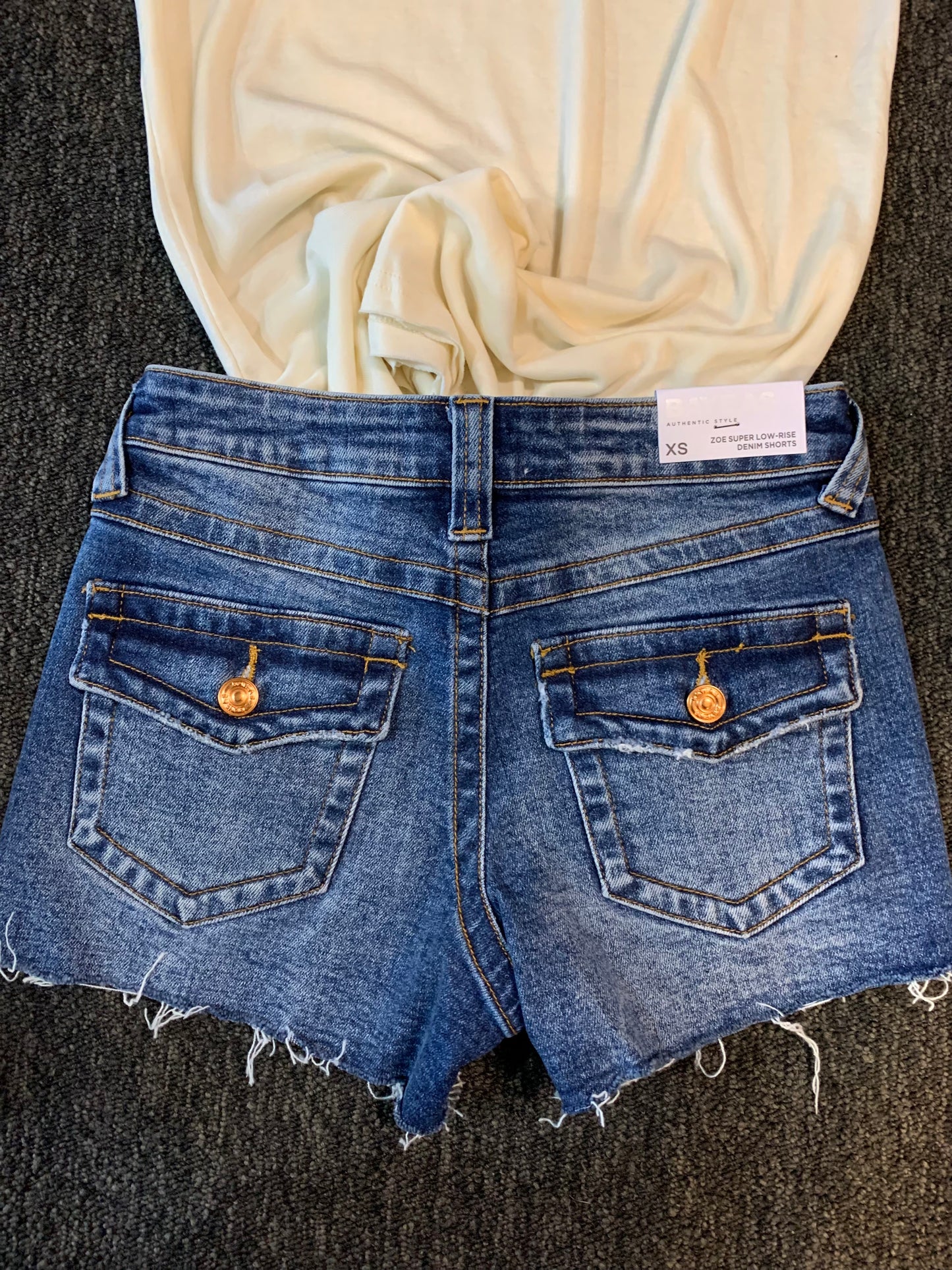 Bayeas Zoe Super Low Rise denim shorts