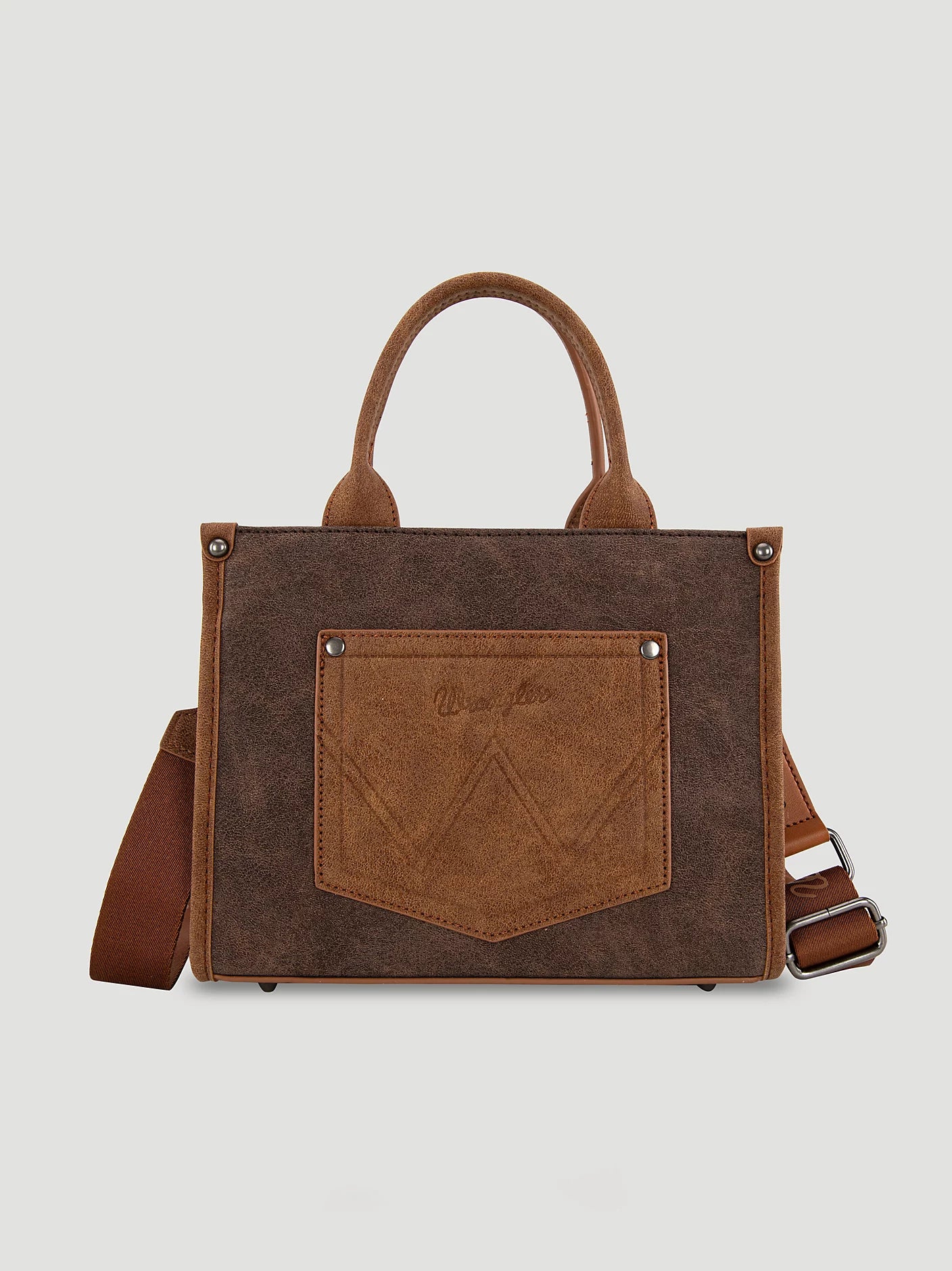 Wrangler Western Buckle small tote - cocoa