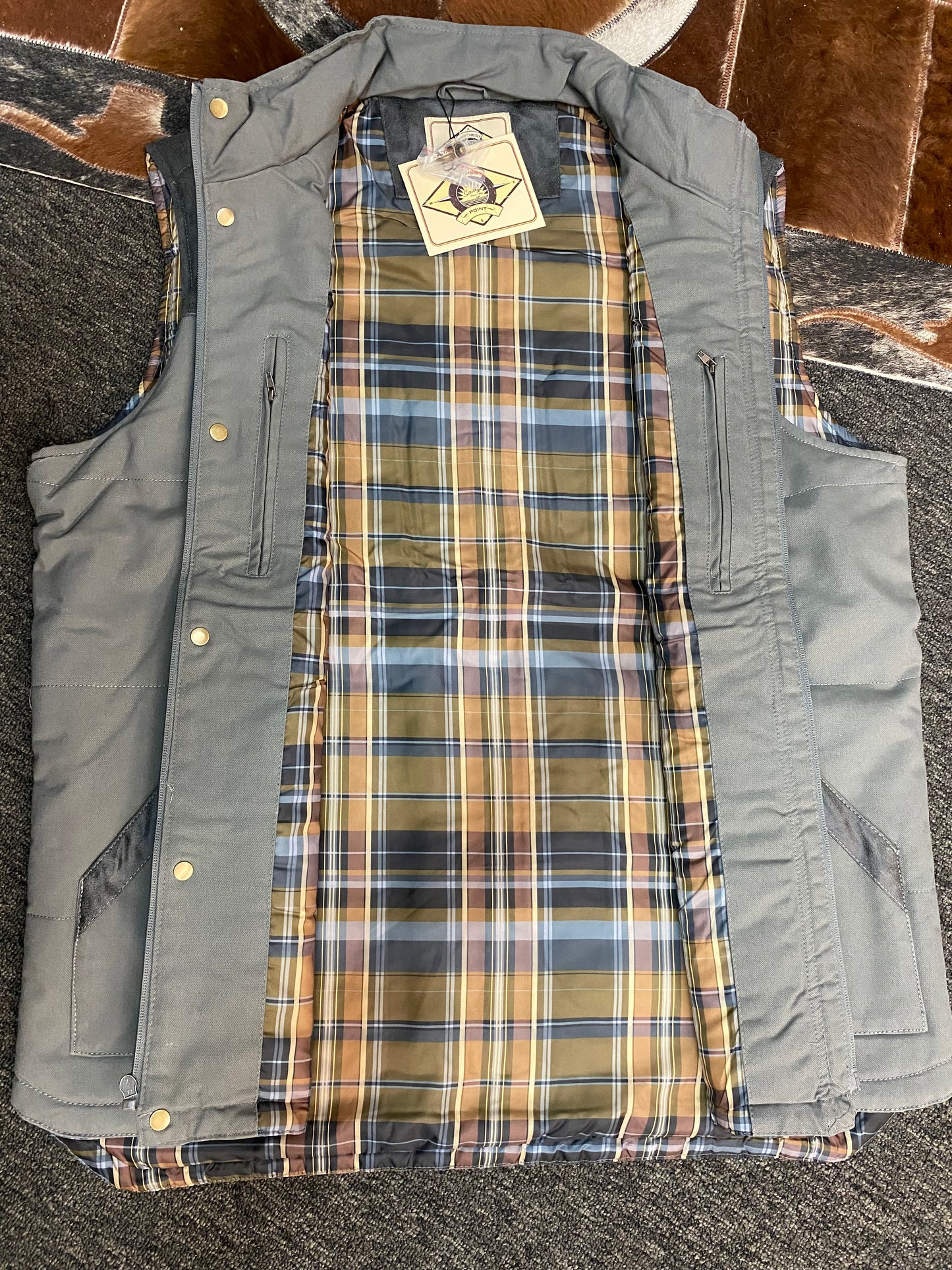 Scully Canvas with Leather Vest - Charcoal