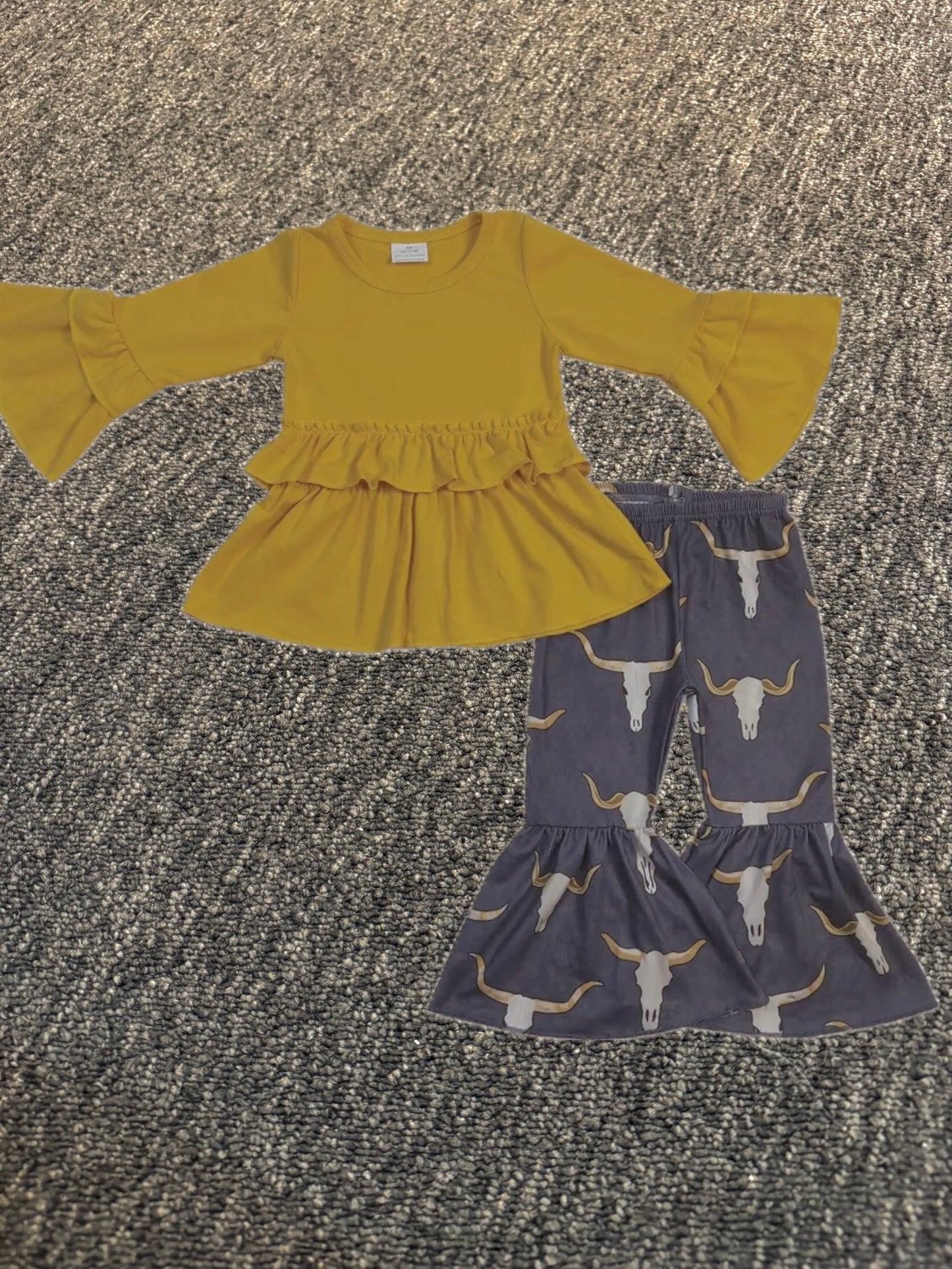 Yellow/navy Steer 2 pc