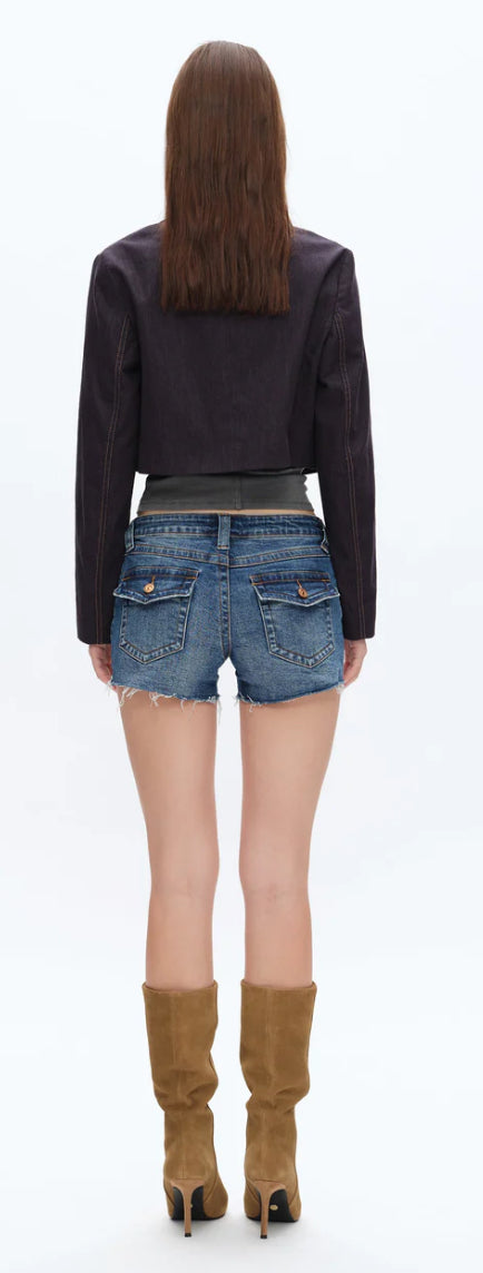 Bayeas Zoe Super Low Rise denim shorts