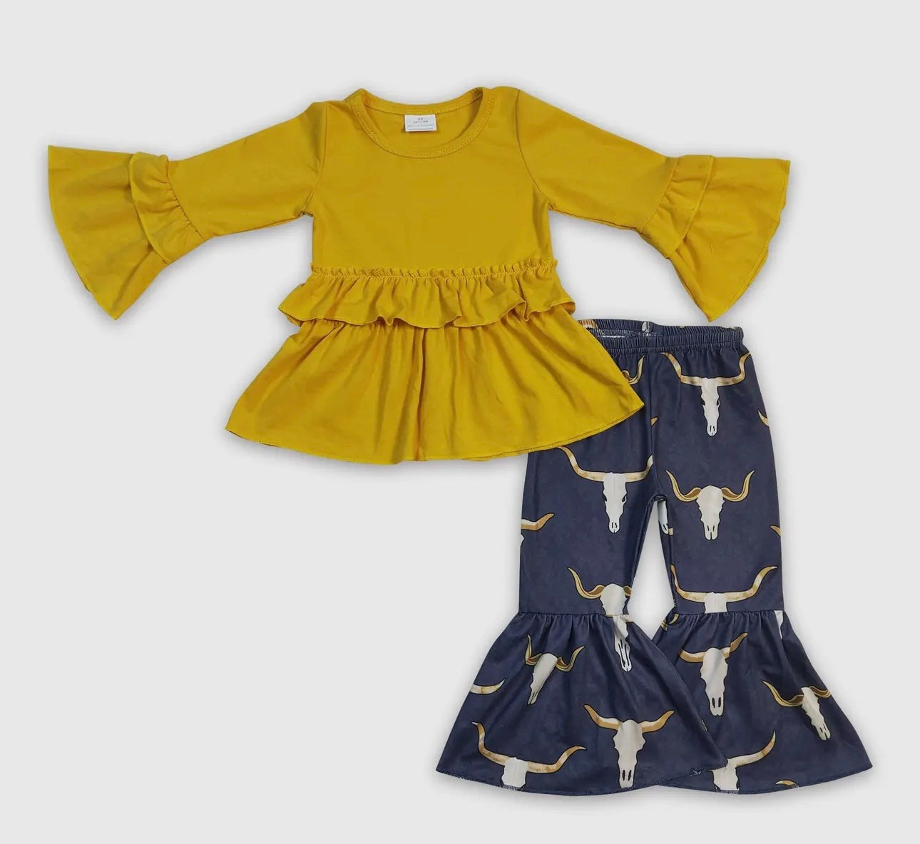 Yellow/navy Steer 2 pc
