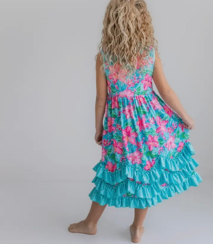 Blue Tropical dress