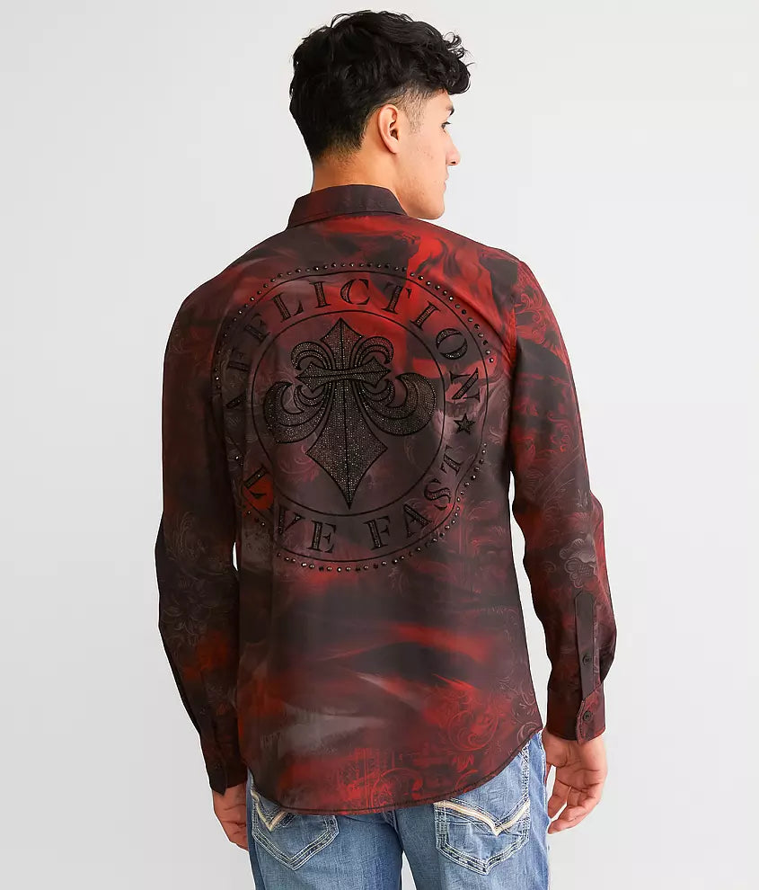 Affliction Brawley Woven Button Down