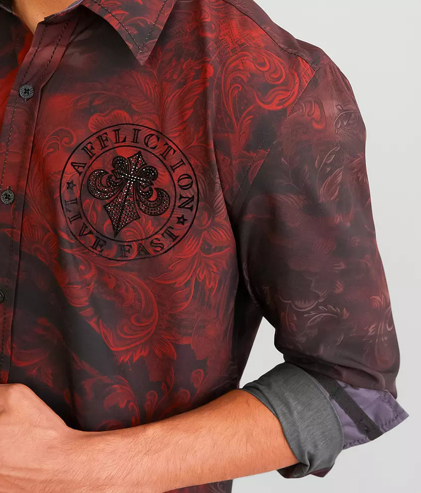 Affliction Brawley Woven Button Down