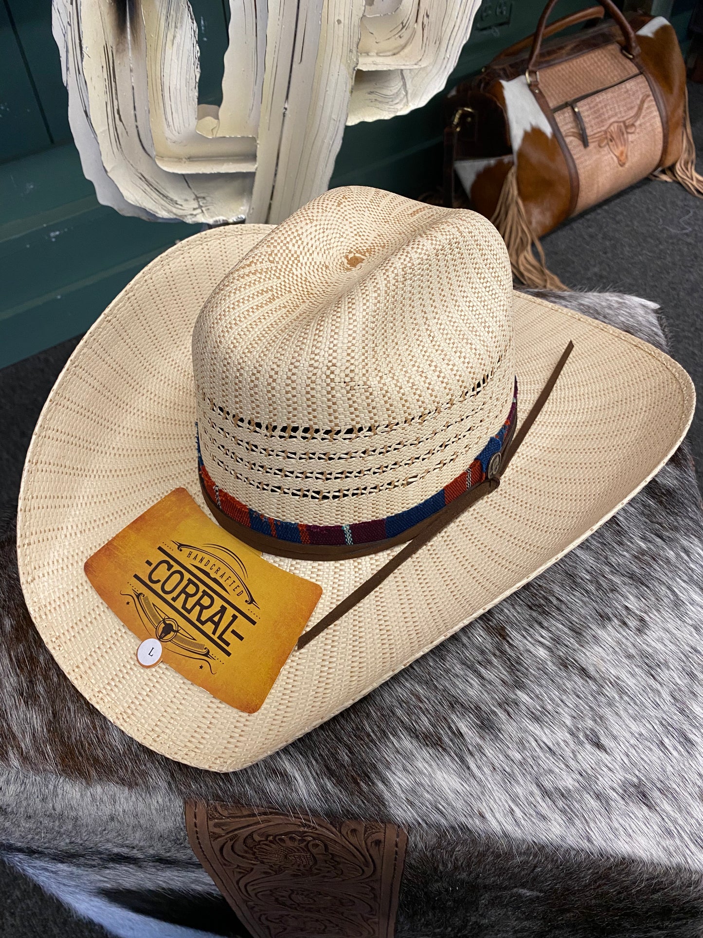 Corral Bull Rider Straw Hat