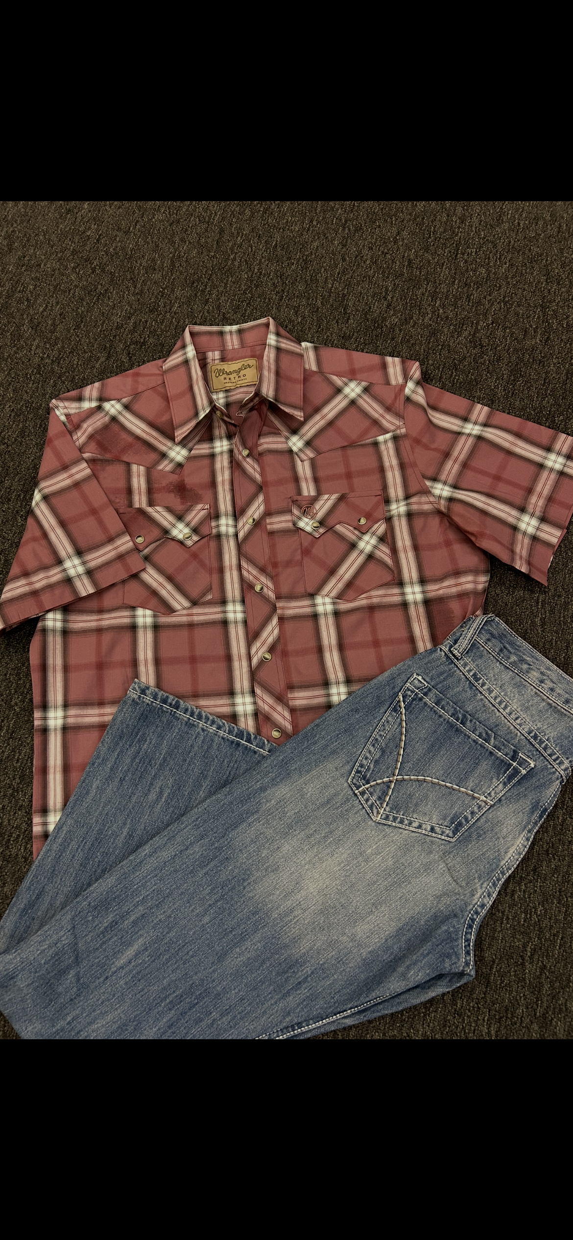 Wrangler Short Sleeve Plaid Woven Shirt