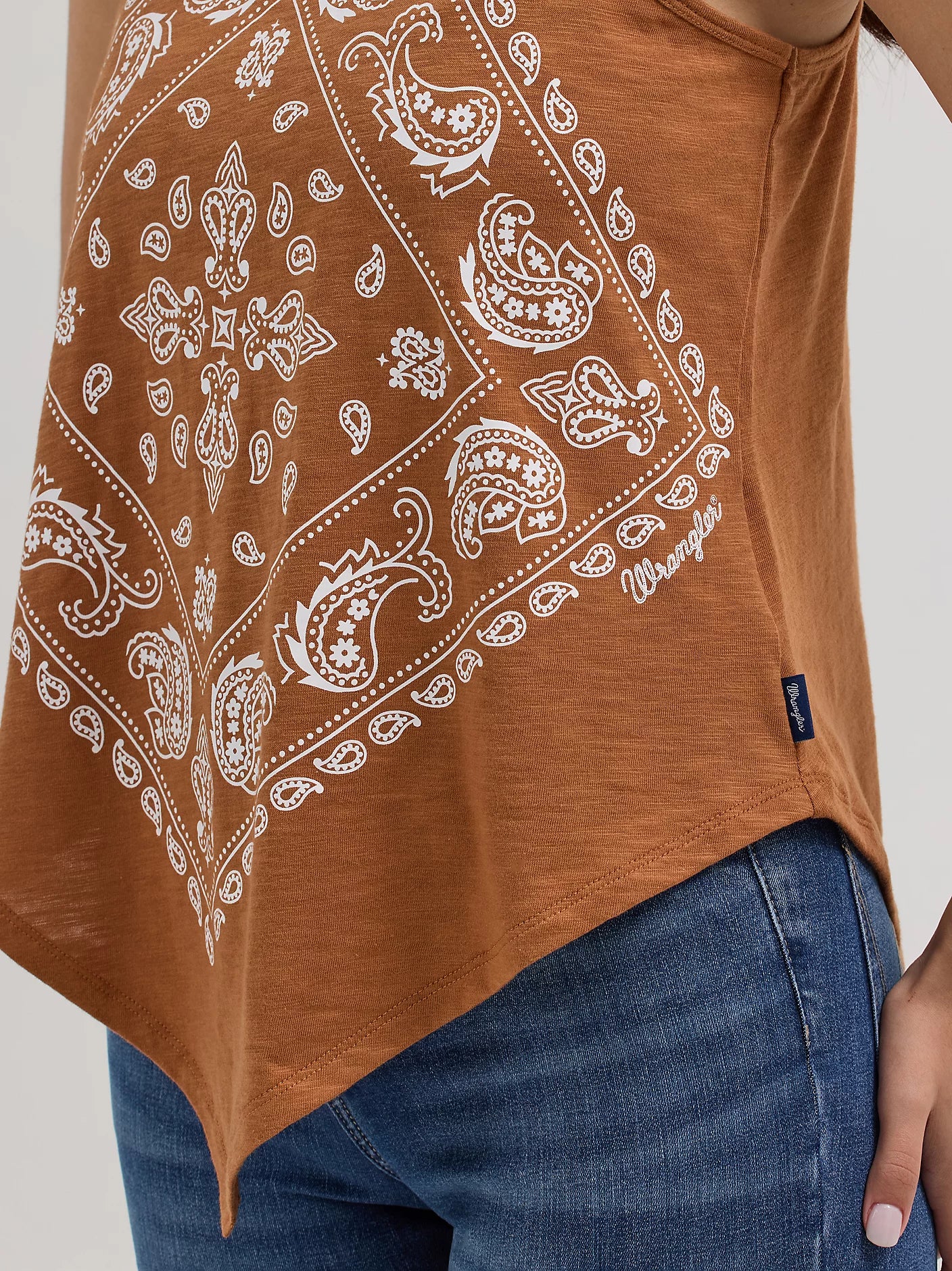 Wrangler Bandana Diamond front tank - tan