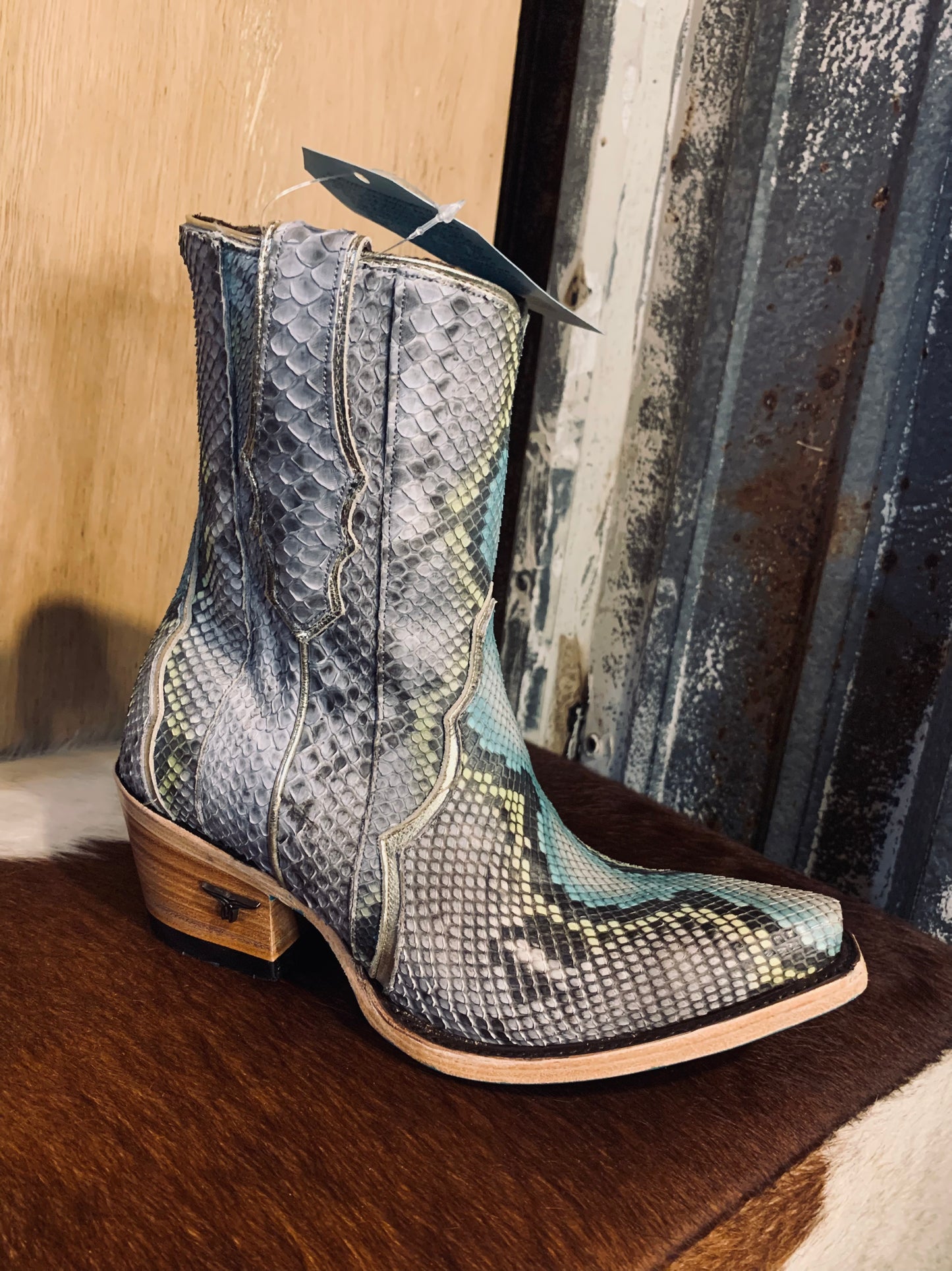 Lane Vickson bootie - blue watercolor