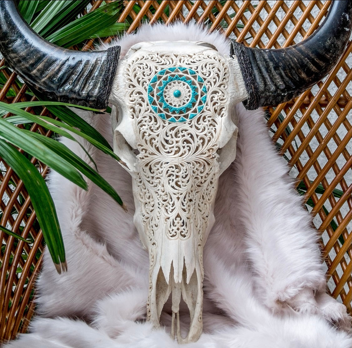 Hand carved skull