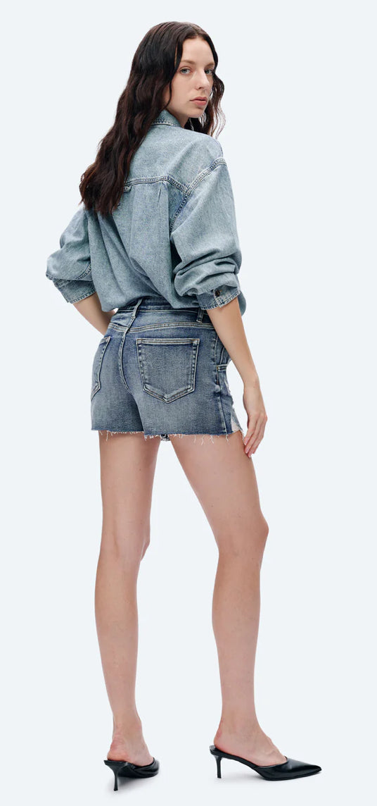 Bayeas Nova Mid Rise denim shorts - rock indigo