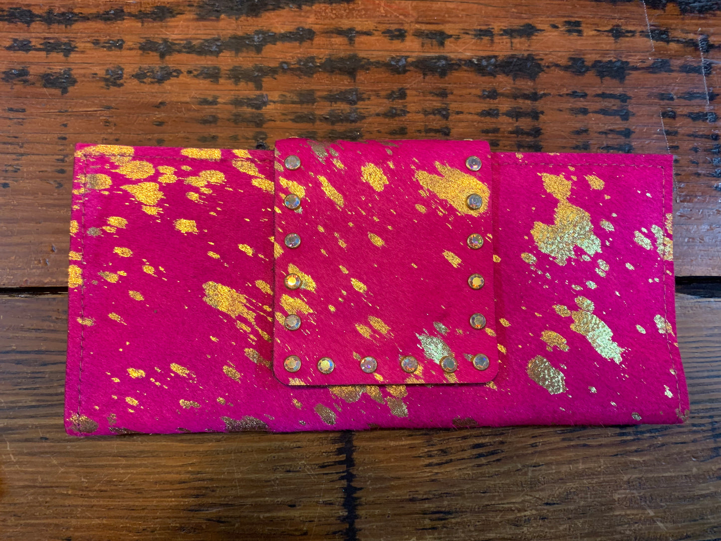 Keep it Gypsy wallet - pink/gold acid