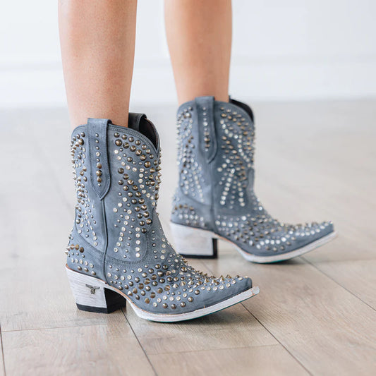 Lane Dolly bootie - washed denim