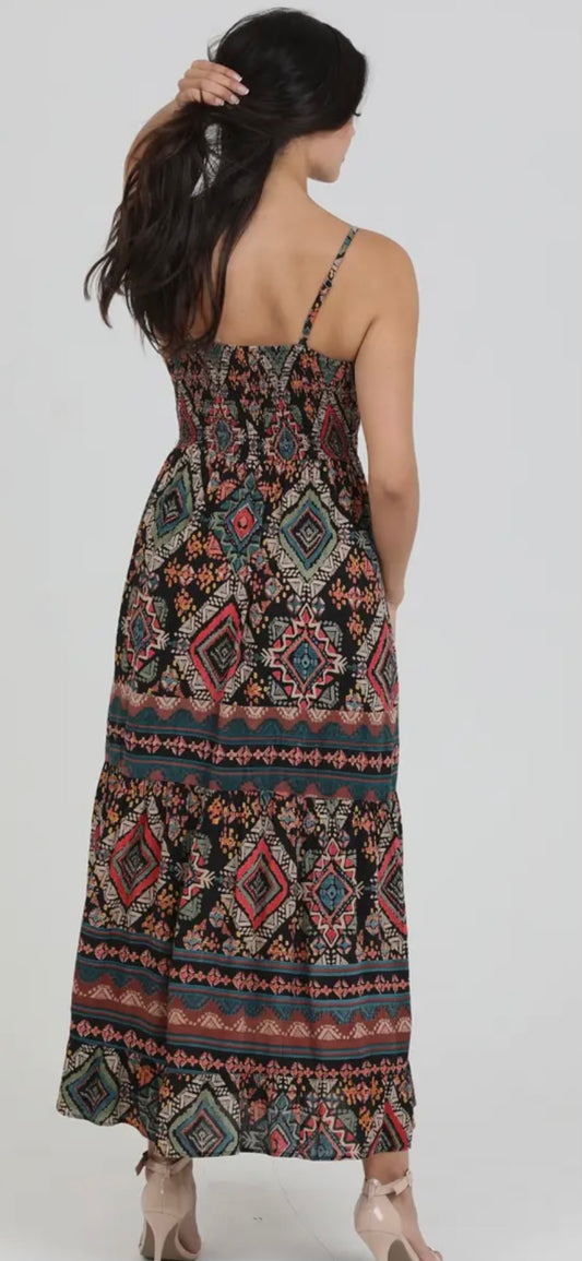 Mosaic maxi dress