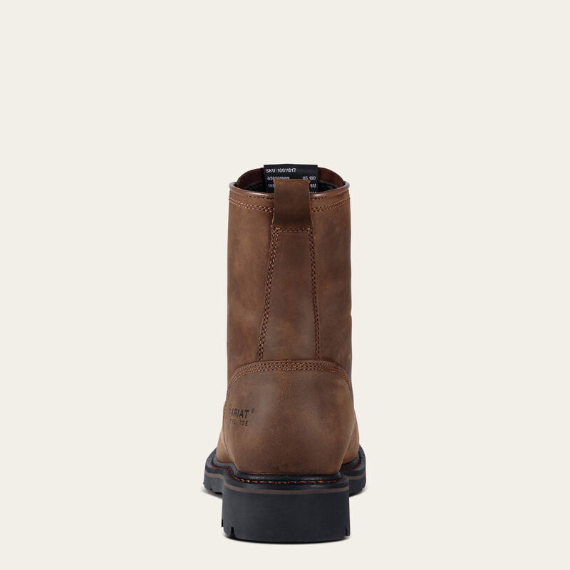ARIAT Cascade 8" Wide Square Toe Work Boot - Alamo brown