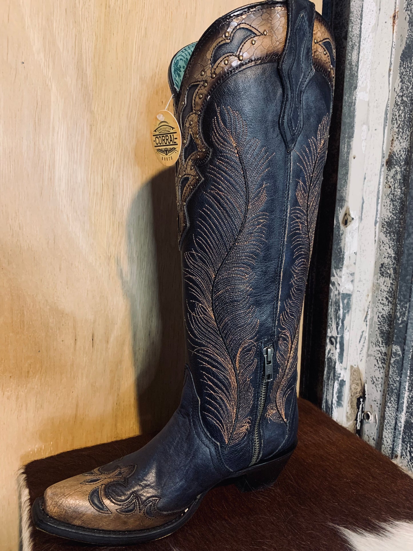 Corral Glittered Feather boot