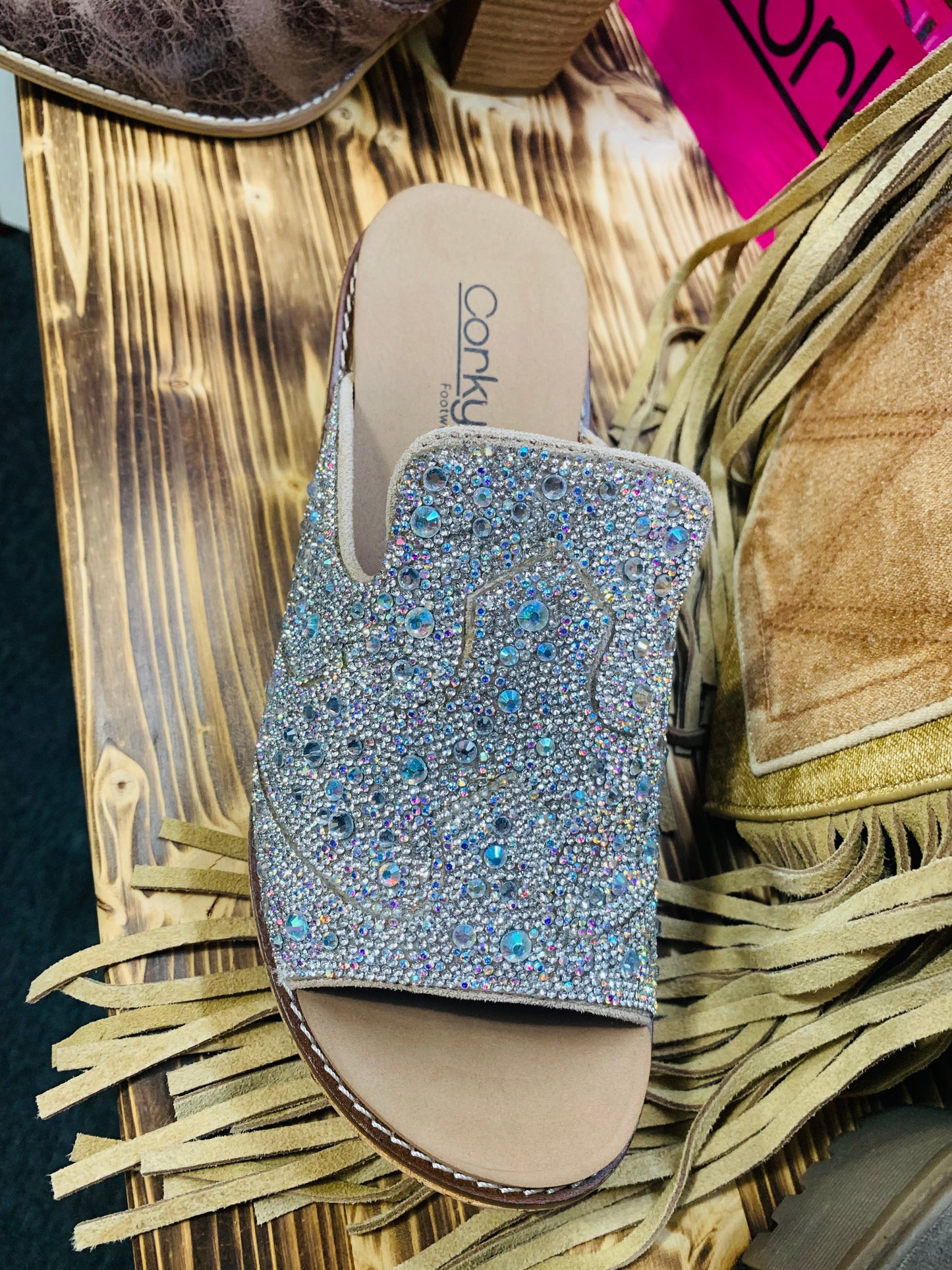 Corkys Neon Moon - clear rhinestones