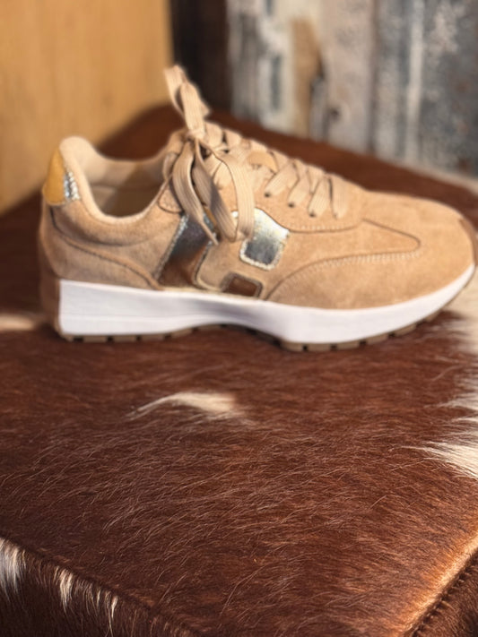 Corkys No Prob - camel faux suede