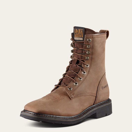 ARIAT Cascade 8" Wide Square Toe Work Boot - Alamo brown