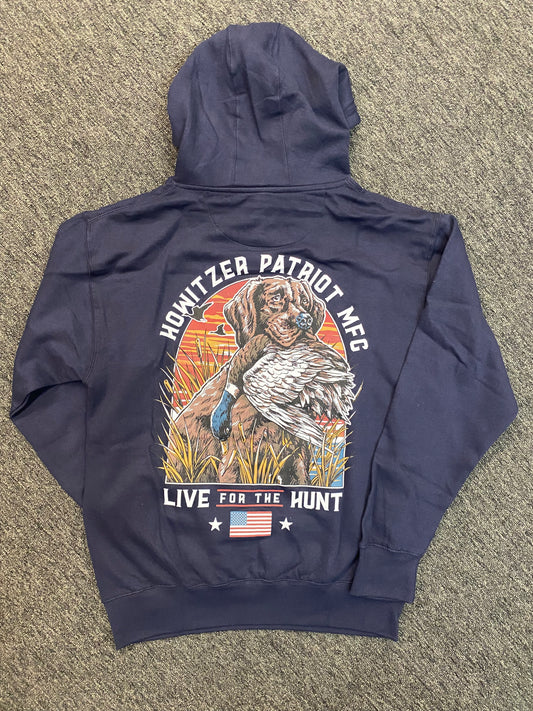 Howitzer Hunting Dog Navy Hoodie