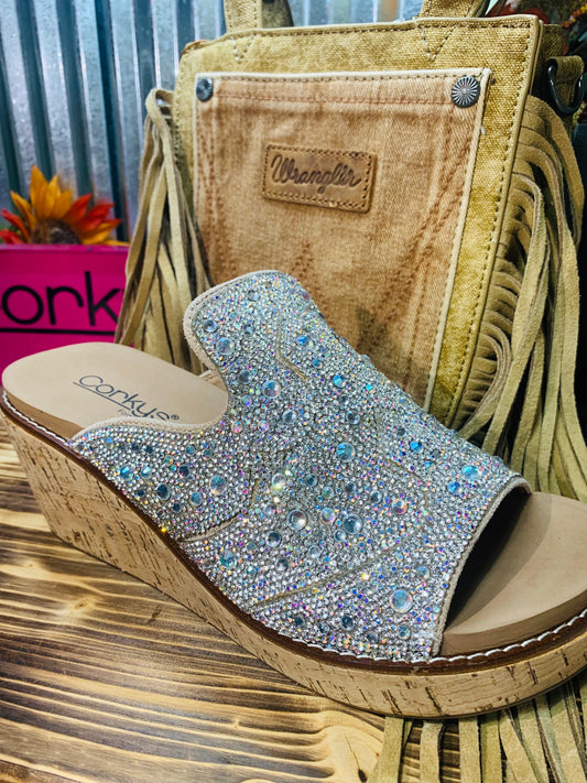 Corkys Neon Moon - clear rhinestones