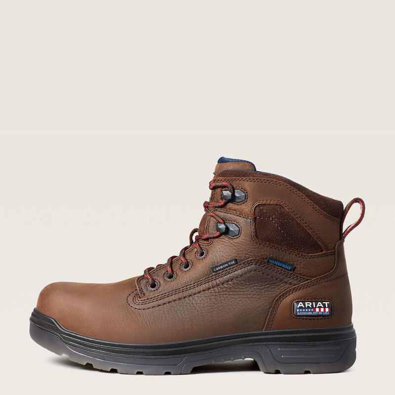 ARIAT Turbo 6" USA Assembled Waterproof Carbon Toe Work Boot