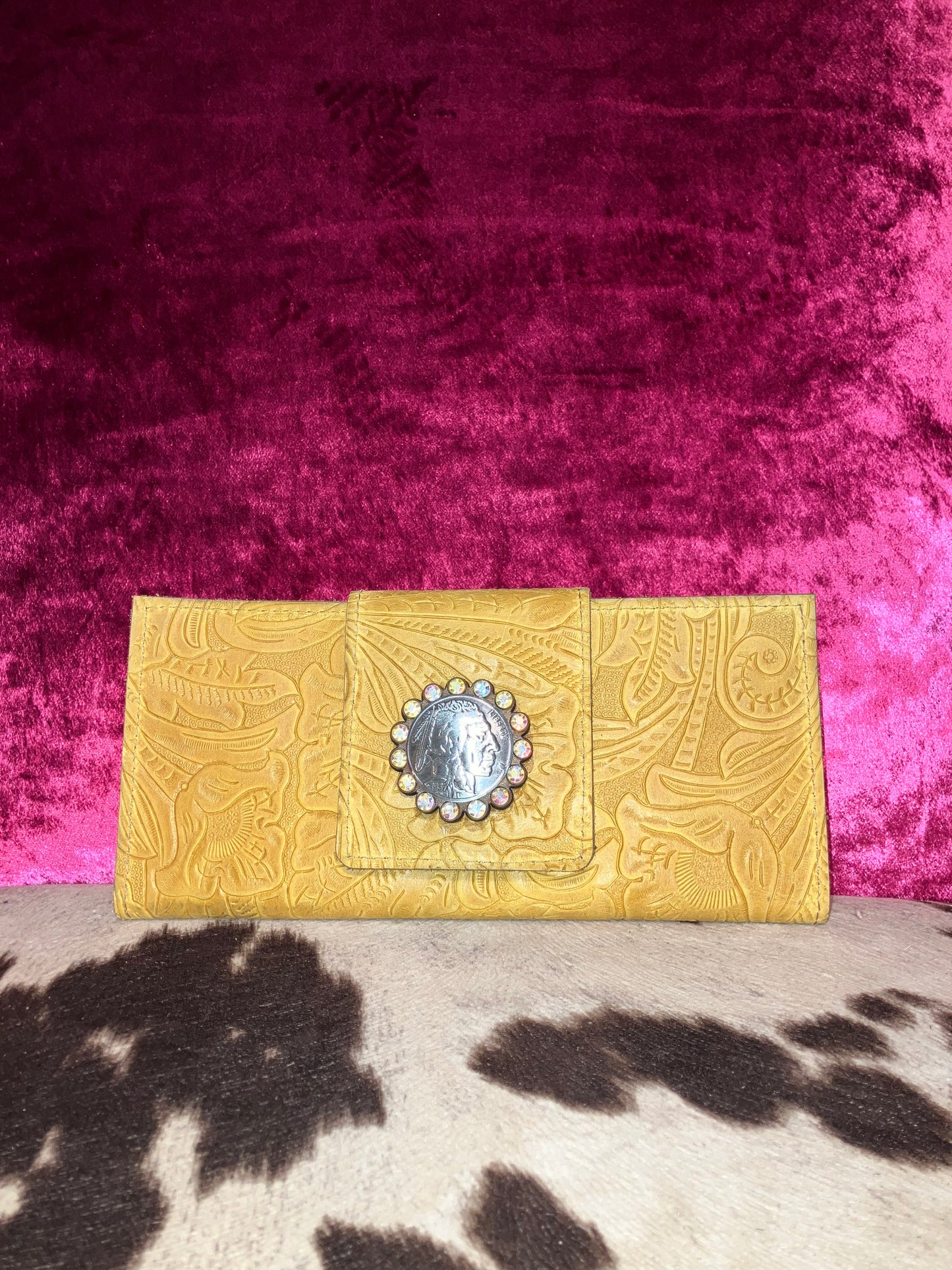 Keep it Gypsy wallet - tooled mustard