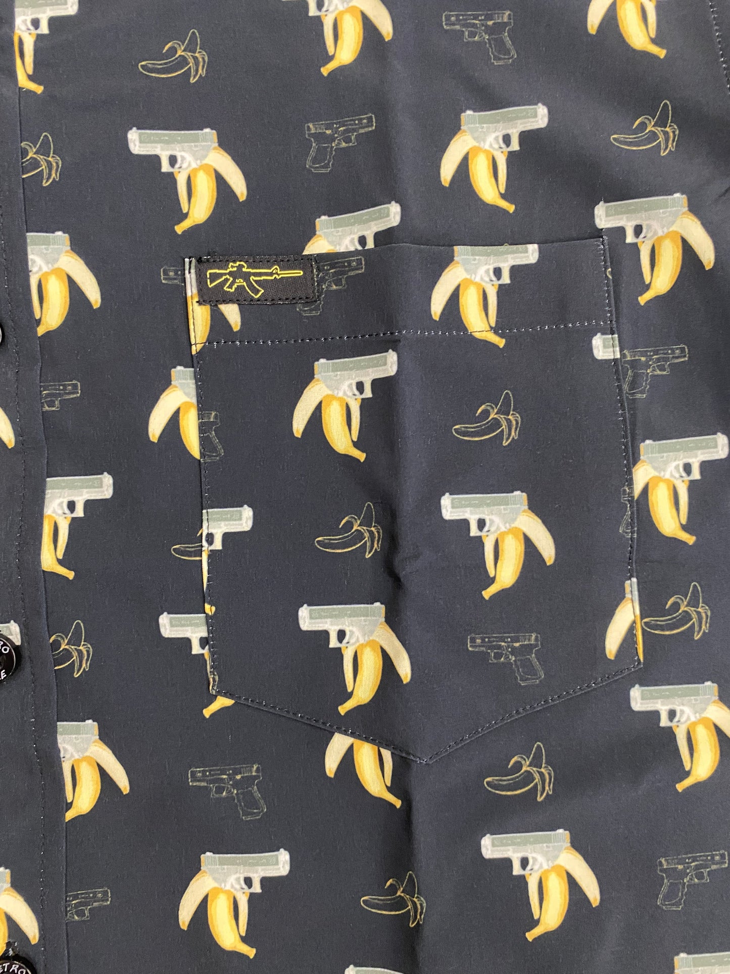 Retro Rifle - Banana Clip Button Down Shirt