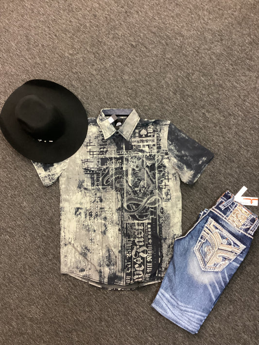 Affliction Motorway Woven Button Down