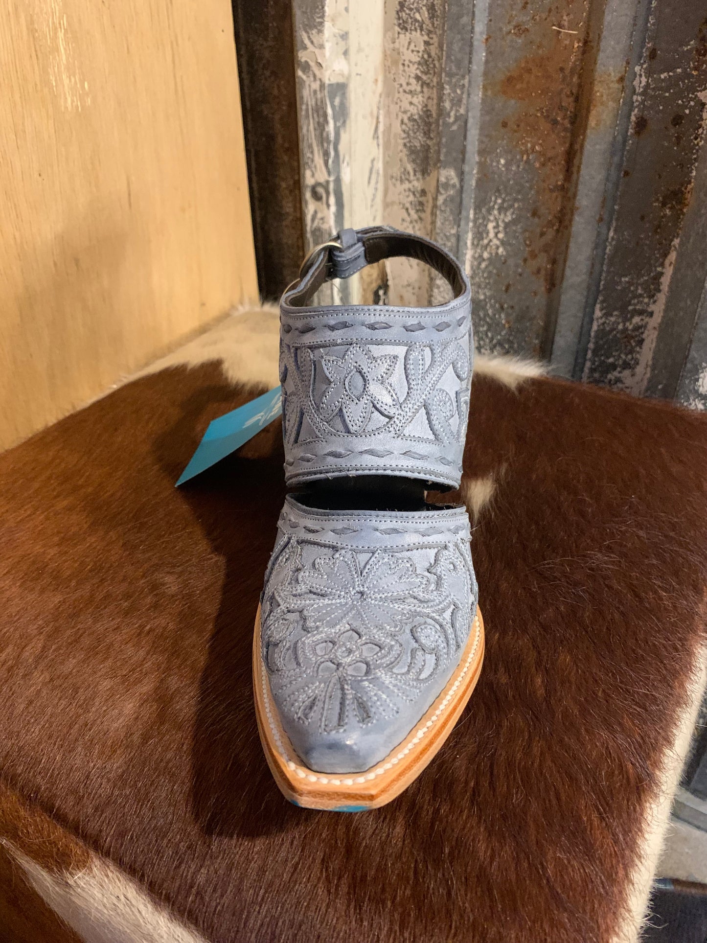 Lane Robin mule - washed denim