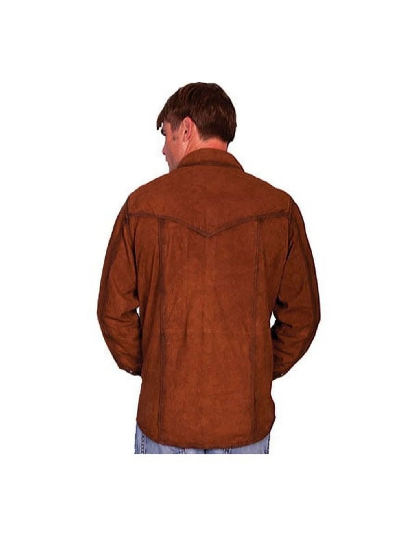 Scully Mens Brown Suede Western Longsleeve