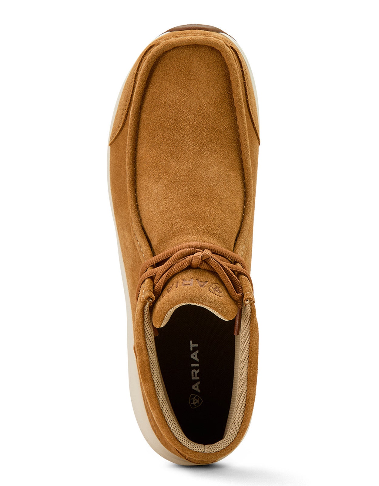 ARIAT Spitfire 4" Lace Up Moc Toe Shoes- Natural Suede