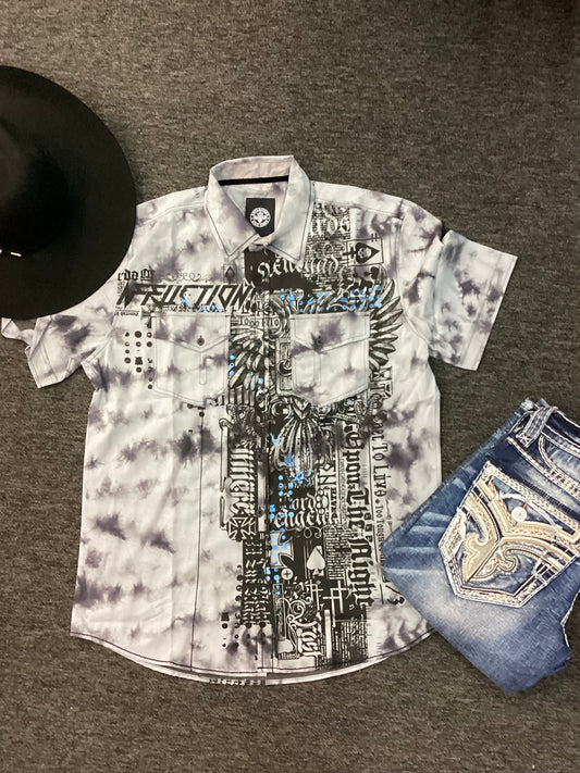 Affliction Blackpool Woven Button Down