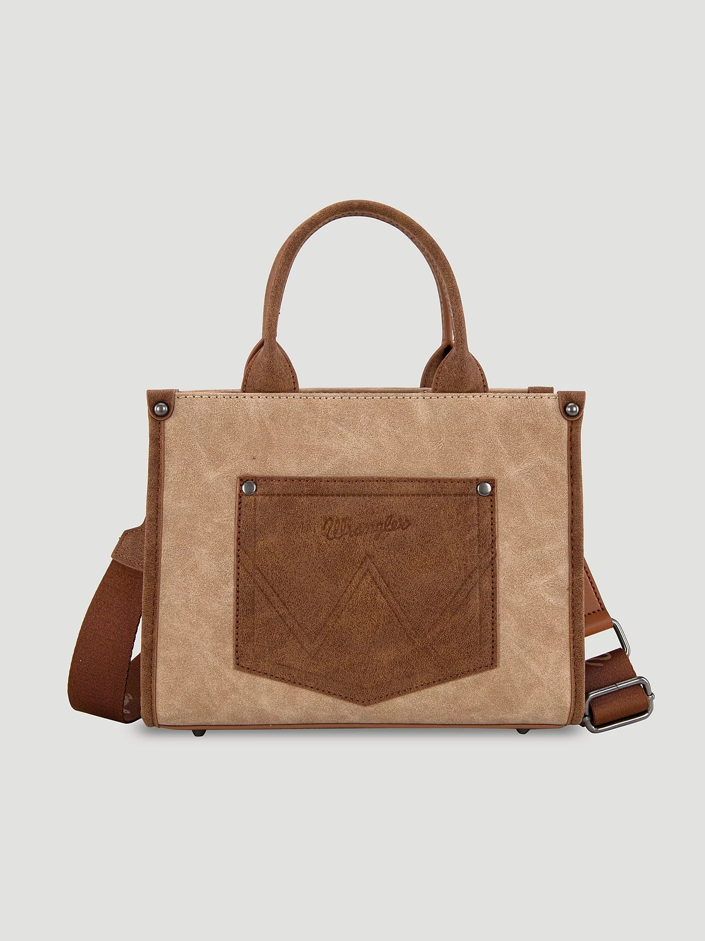 Wrangler Western Buckle small tote - tan