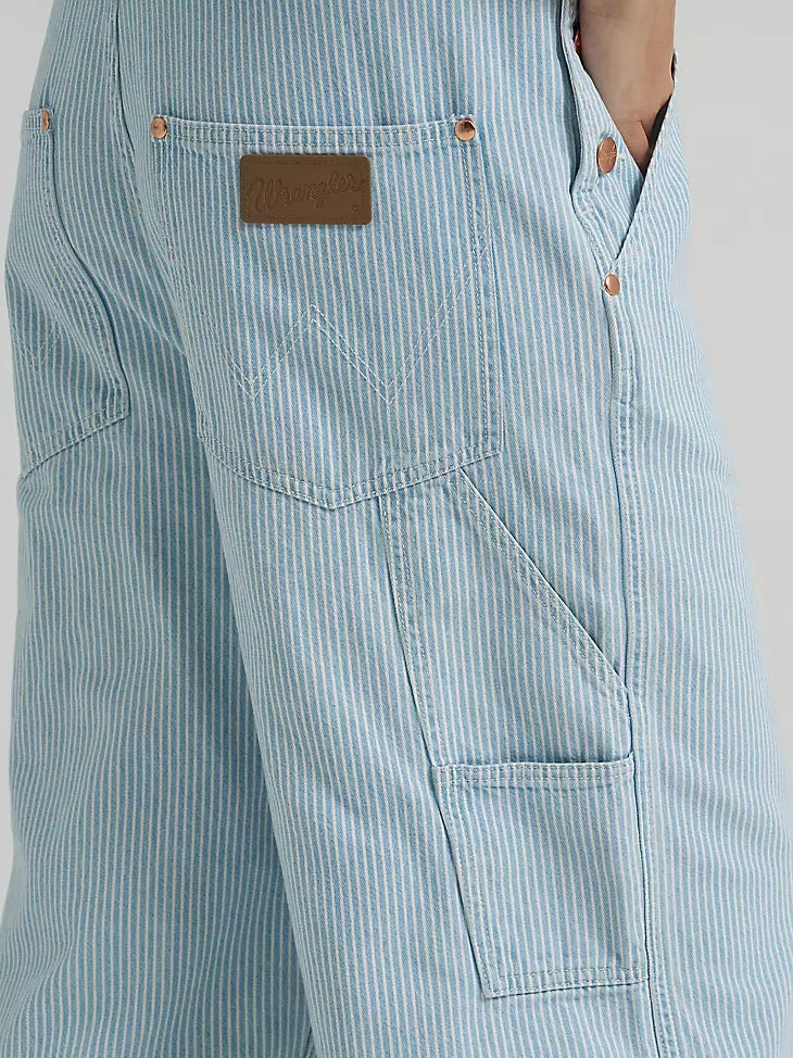 Lainey Wilson x Wrangler striped overalls