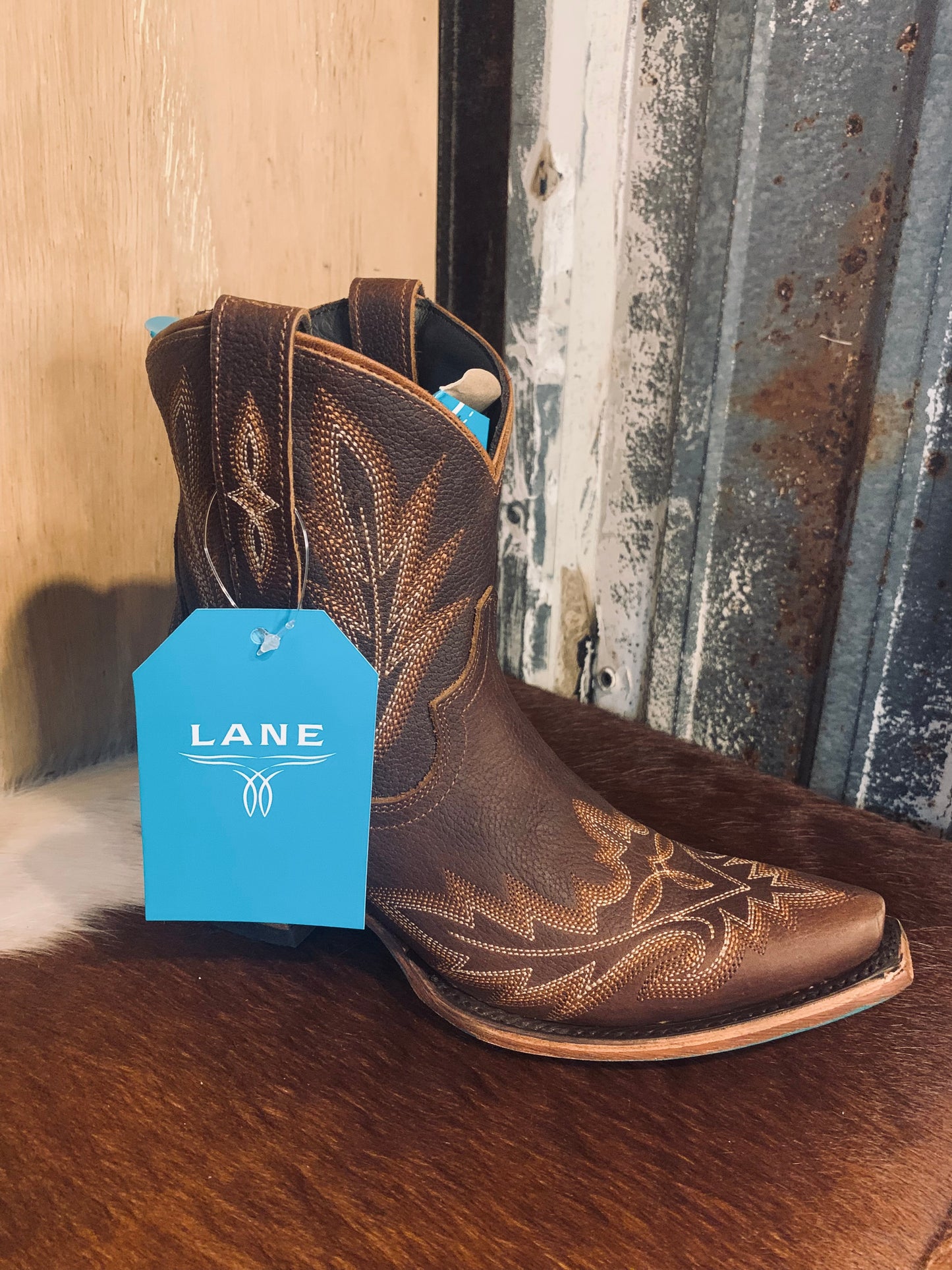 Lane Lexington bootie - cognac