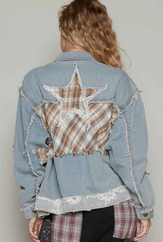 POL distressed Star jacket