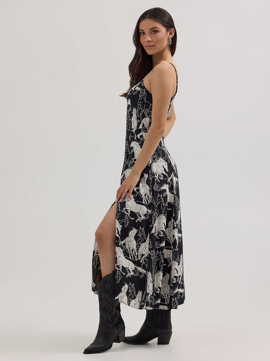 Wrangler Western tank maxi dress - horses