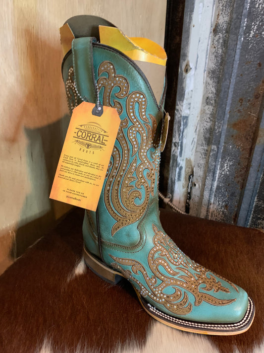 Corral Let’s Ride boot - turquoise