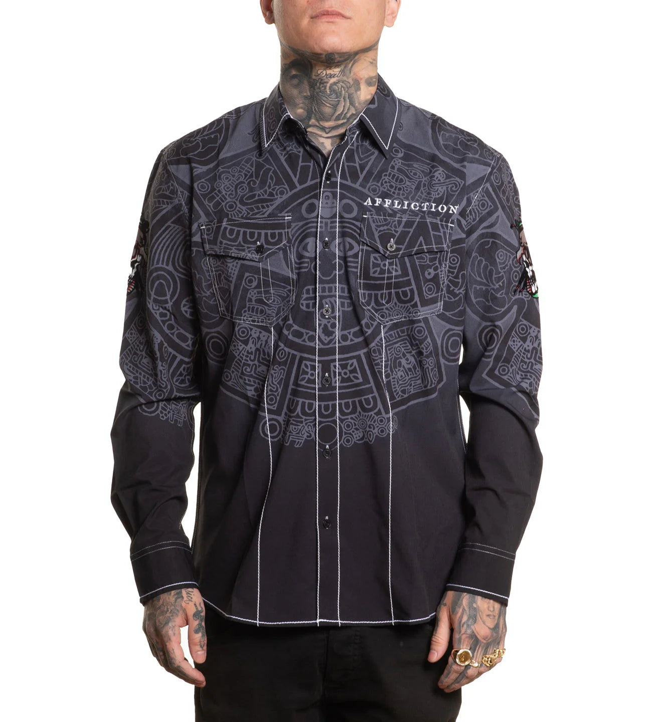 Affliction El Dorado Woven Button Down