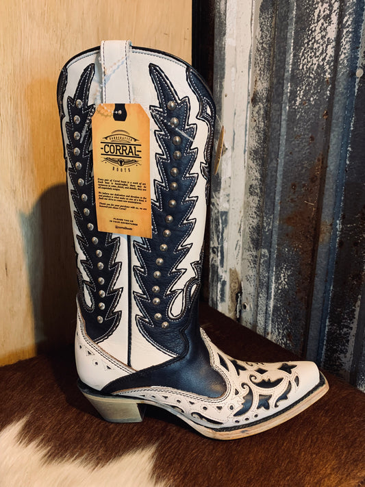 Corral Southwest boot - black/white