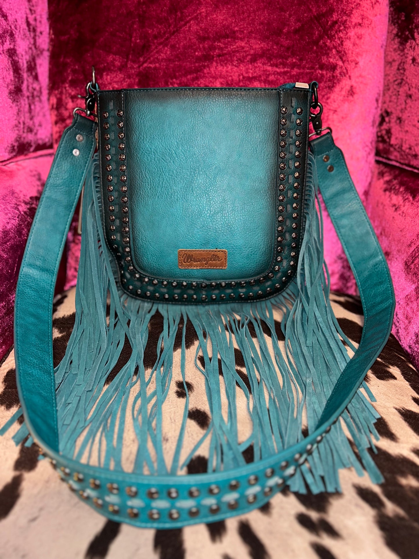 Wrangler studded bag - turquoise