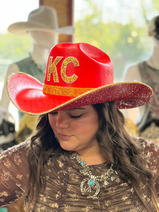 KC Red Kingdom Rhinestone Hat