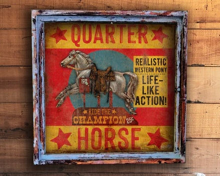 “Quarter Horse” 20” Square Framed Sign