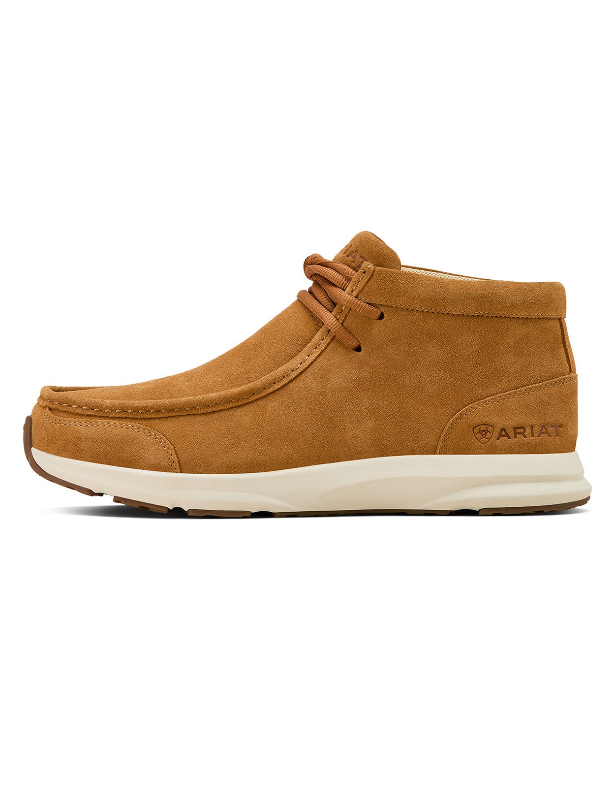 ARIAT Spitfire 4" Lace Up Moc Toe Shoes- Natural Suede